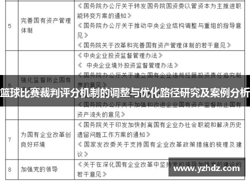 篮球比赛裁判评分机制的调整与优化路径研究及案例分析