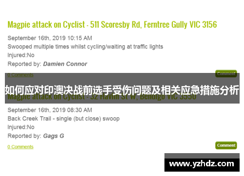 如何应对印澳决战前选手受伤问题及相关应急措施分析