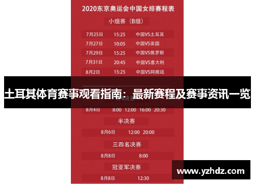 土耳其体育赛事观看指南：最新赛程及赛事资讯一览